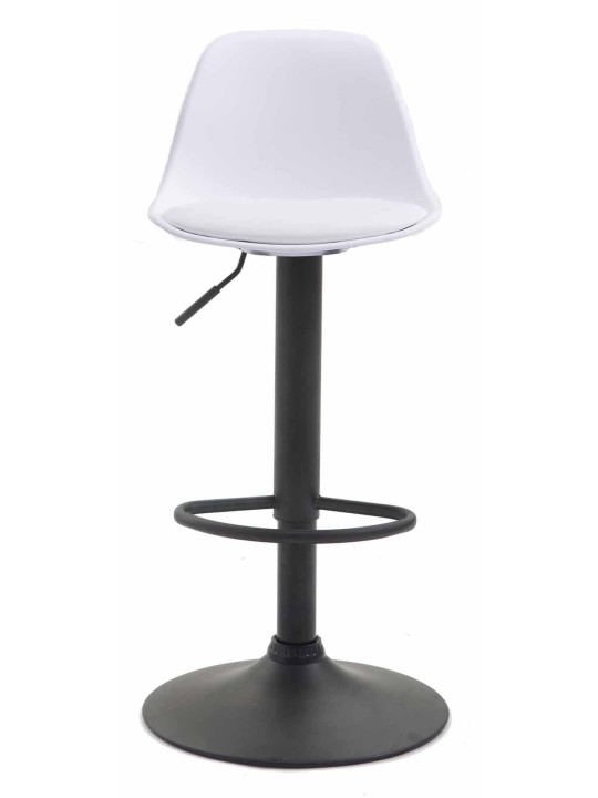 Juego de 2 taburetes de bar Kiel plástico, blanco Juego de 2 taburetes de bar Kiel plástico, blanco