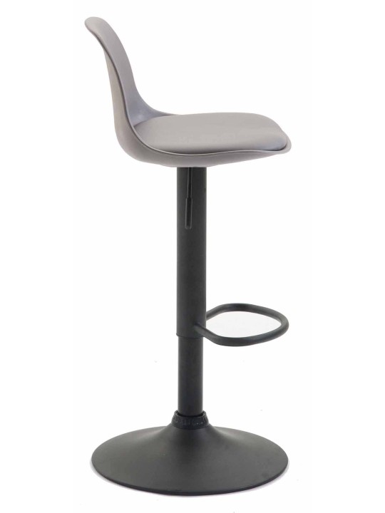 Juego de 2 taburetes de bar Kiel plástico, gris Juego de 2 taburetes de bar Kiel plástico, gris