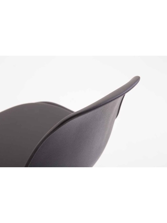 Juego de 2 taburetes de bar Kiel plástico cromado, negro Juego de 2 taburetes de bar Kiel plástico cromado, negro