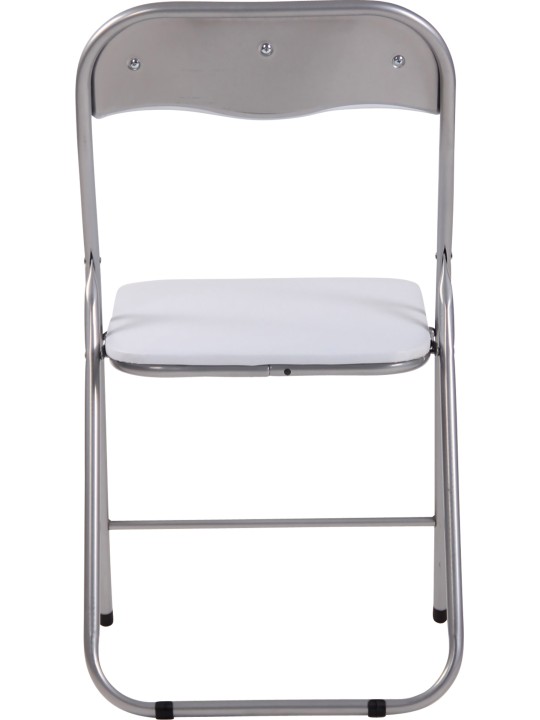 Silla plegable Félix, blanco/plata Silla plegable Félix, blanco/plata