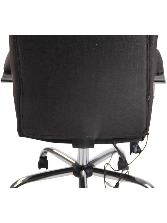 Silla de oficina tela Portland con función masaje, gris oscuro