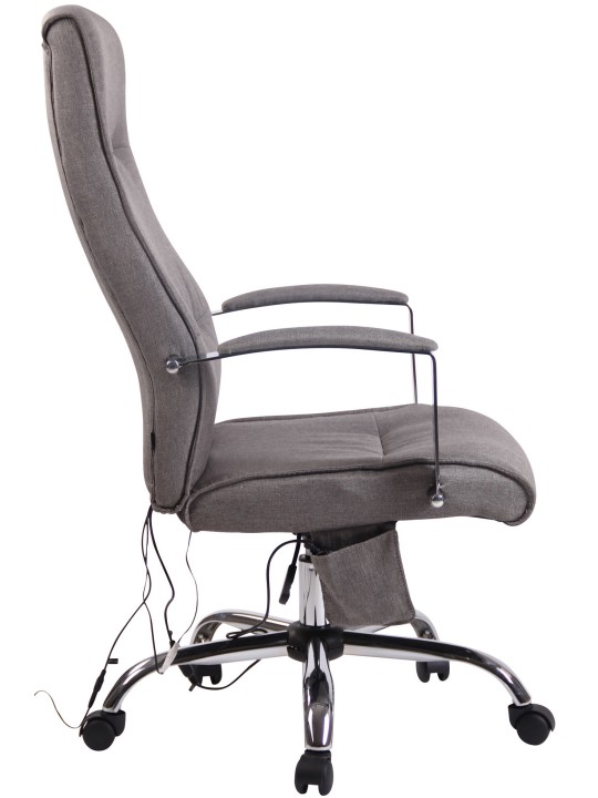 Silla de oficina tela Portland con función masaje, gris