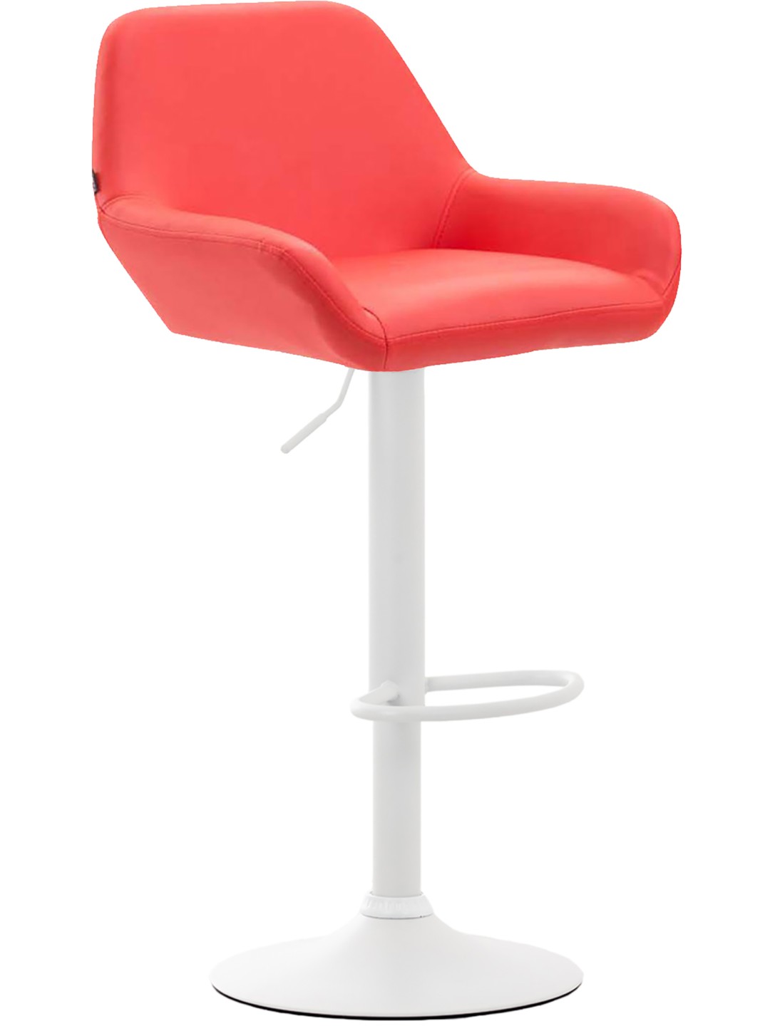 Taburete de bar Braga piel sintética, rojo