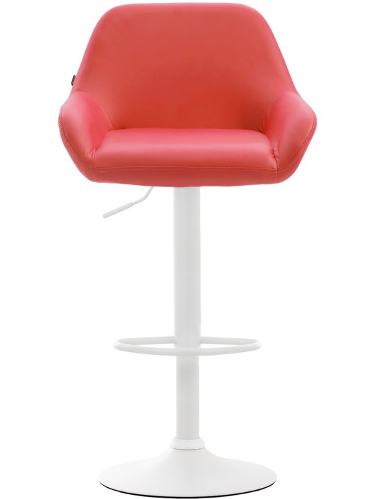 Taburete de bar Braga piel sintética, rojo Taburete de bar Braga piel sintética, rojo