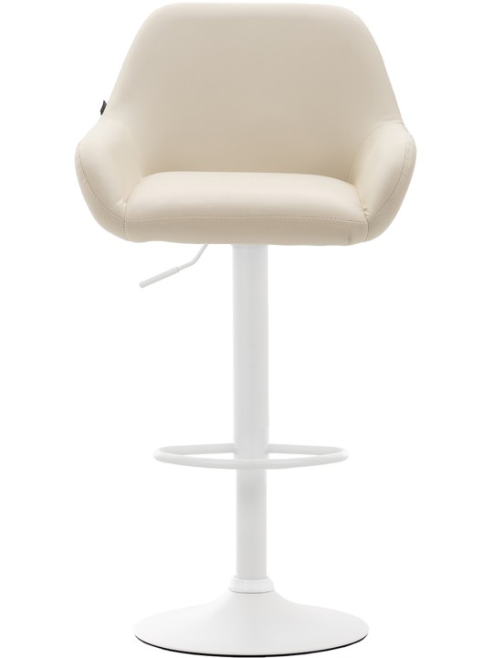 Taburete de bar Braga piel sintética, crema Taburete de bar Braga piel sintética, crema