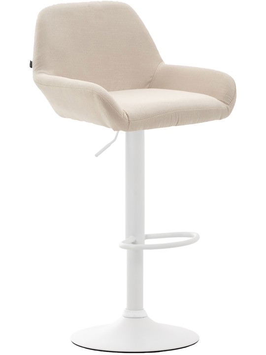 Taburete de bar Braga tela, crema