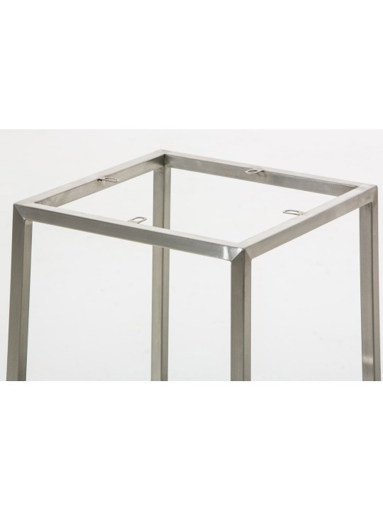 Juego de 2 taburetes de bar Montreal 85 tejido acero inoxidable, gris