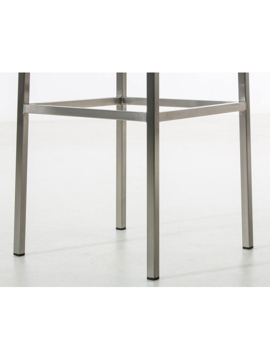 Juego de 2 taburetes de bar Montreal 85 tejido acero inoxidable, gris