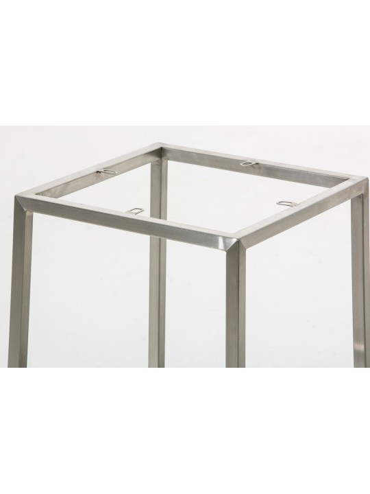 Juego de 2 taburetes de bar Montreal 85 tejido acero inoxidable, gris oscuro