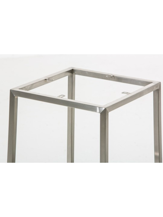 Juego de 2 taburetes de bar Montreal 80 tejido acero inoxidable, gris