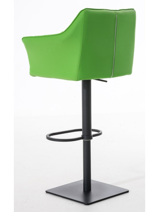 Juego de 2 taburetes de bar Damaso de piel sintética, verde