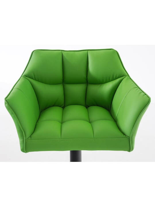 Juego de 2 taburetes de bar Damaso de piel sintética, verde