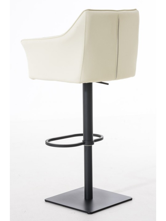 Juego de 2 taburetes de bar Damaso de piel sintética, crema Juego de 2 taburetes de bar Damaso de piel sintética, crema