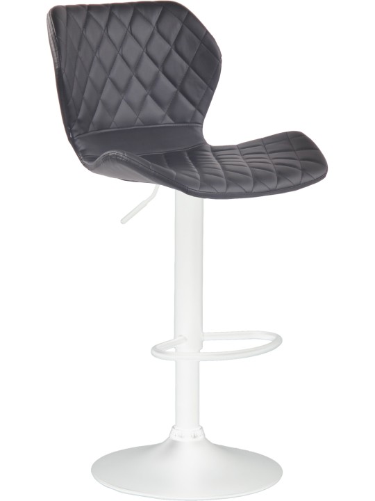 Taburete de bar de corcho de piel sintética, negro