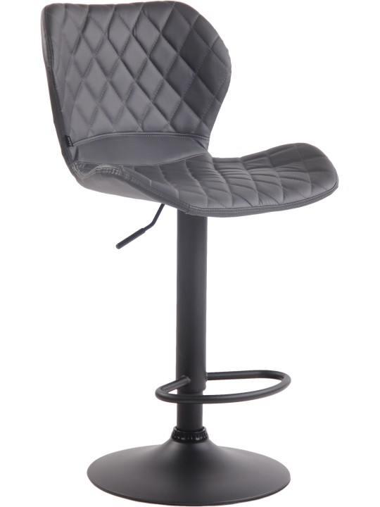 Taburete de bar de corcho de piel sintética, gris