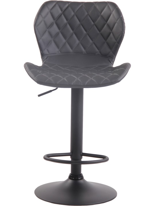 Taburete de bar de corcho de piel sintética, gris