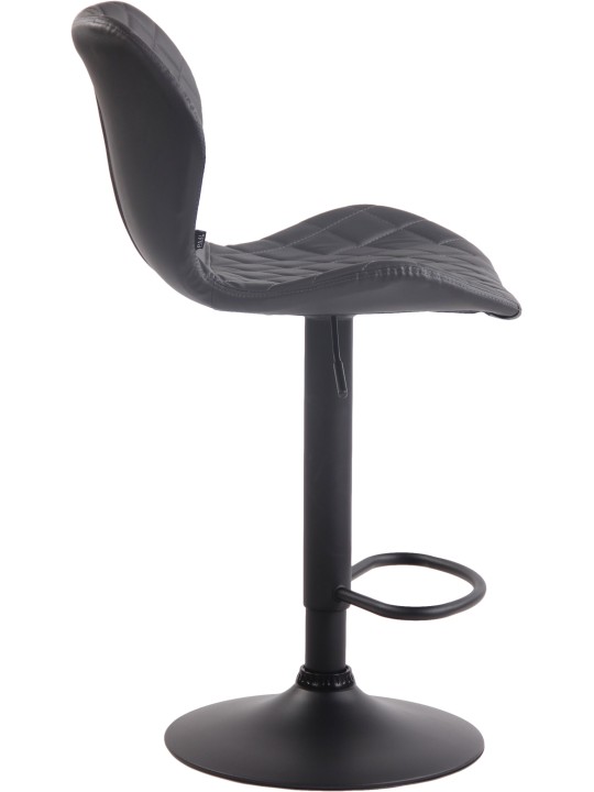 Taburete de bar de corcho de piel sintética, gris