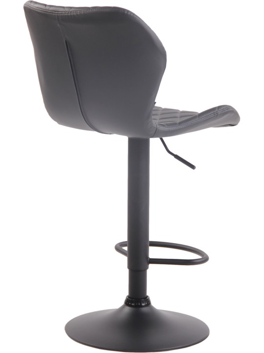 Taburete de bar de corcho de piel sintética, gris