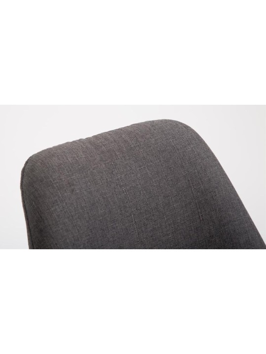 Juego de 2 taburetes de bar Metz tela natural, gris oscuro