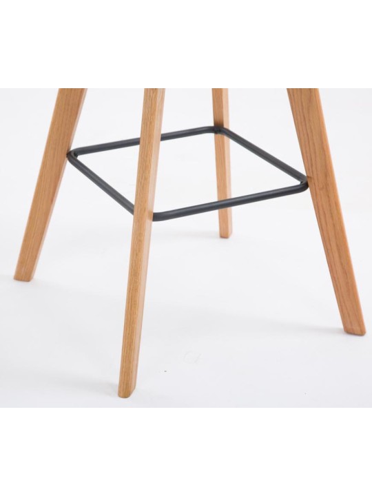 Juego de 2 taburetes de bar Metz tela natural, gris oscuro