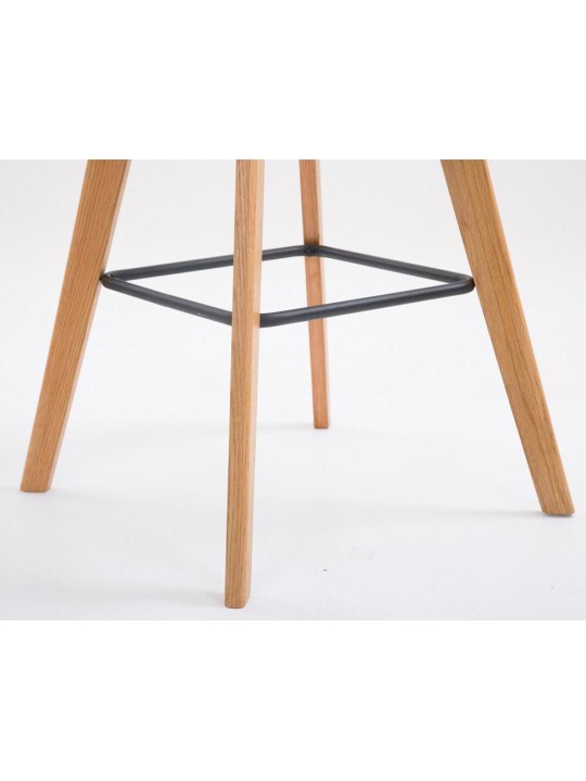 Juego de 2 taburetes de bar Metz tela natural, marrón