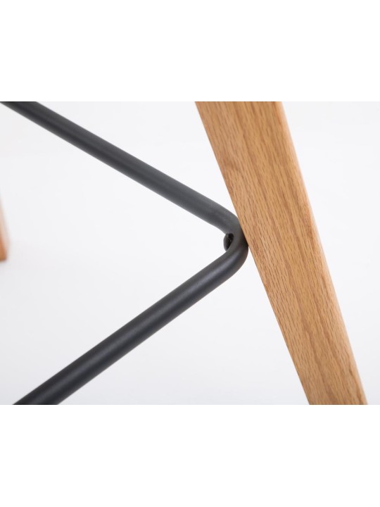 Juego de 2 taburetes de bar Metz tela natural, crema