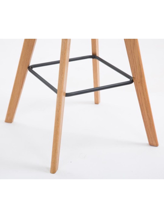 Juego de 2 taburetes de bar Metz tela natural, taupe