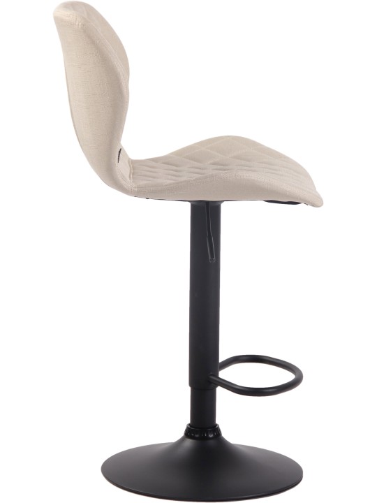 Juego de 2 taburetes de bar tela de corcho, crema