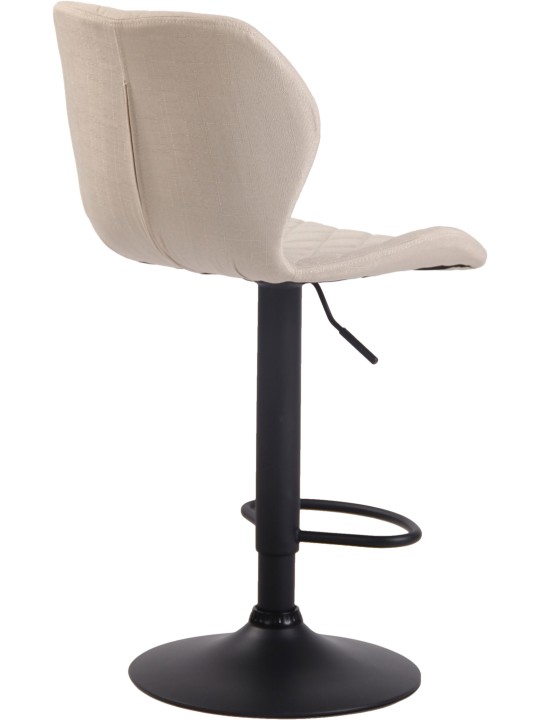 Juego de 2 taburetes de bar tela de corcho, crema