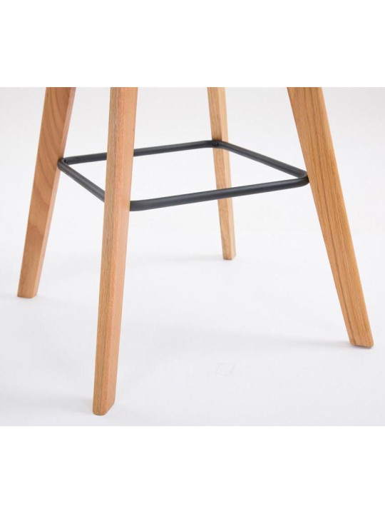 Juego de 2 taburetes de bar Metz plástico natural, naranja