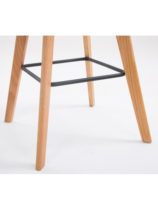 Juego de 2 taburetes de bar Metz plástico natural, verde