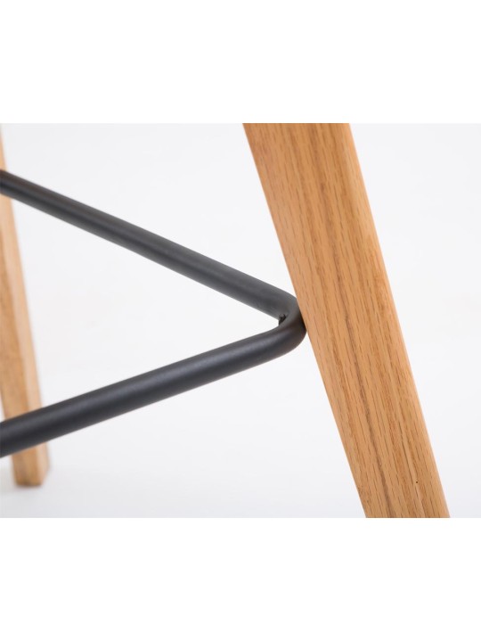 Juego de 2 taburetes de bar Metz plástico natural, verde