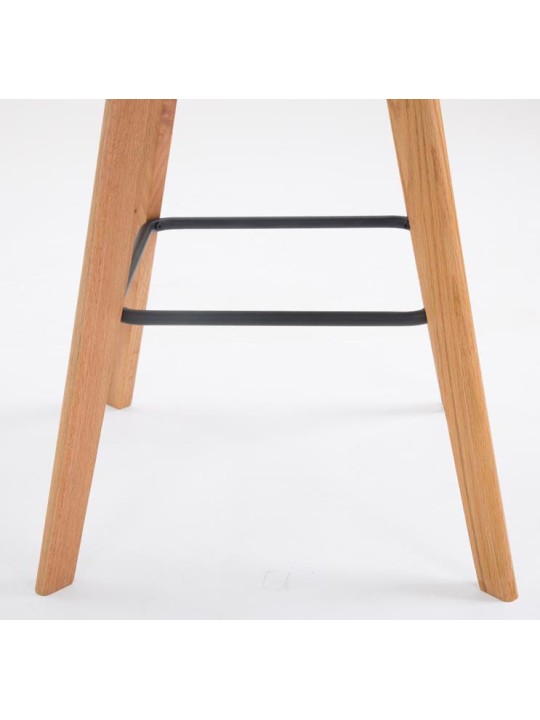 Juego de 2 taburetes de bar Metz plástico natural, gris