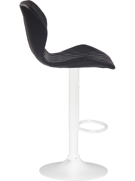 Juego de 2 taburetes de bar de corcho y piel sintética, negro