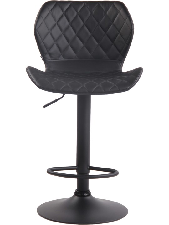 Set de 2 taburetes de bar Cork cuero sintético negro, negro
