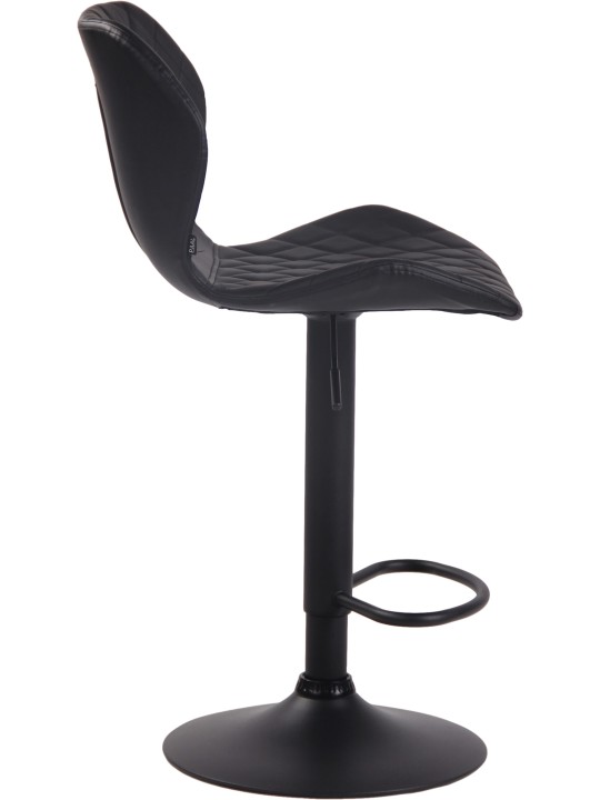 Set de 2 taburetes de bar Cork cuero sintético negro, negro