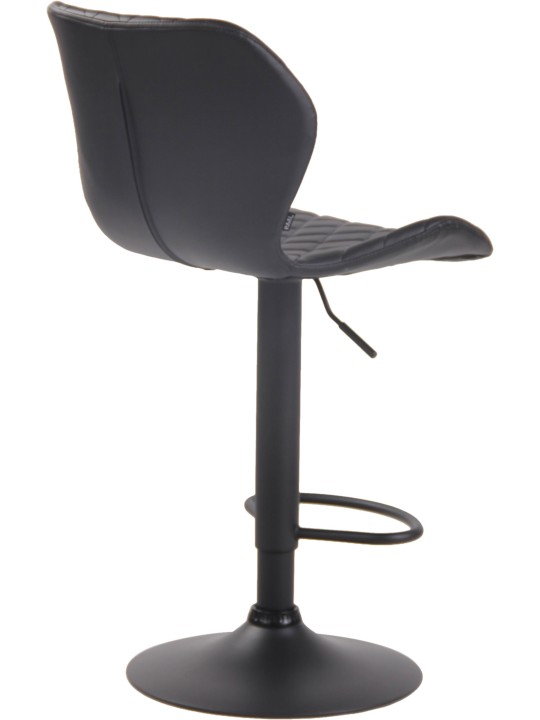 Set de 2 taburetes de bar Cork cuero sintético negro, negro
