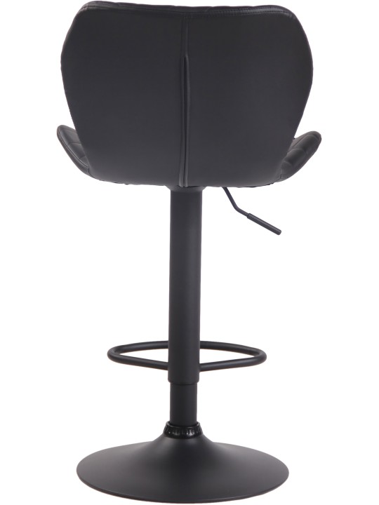 Set de 2 taburetes de bar Cork cuero sintético negro, negro