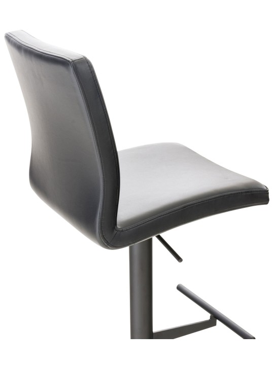 Juego de 2 taburetes de bar Cadiz piel sintética, negro Juego de 2 taburetes de bar Cadiz piel sintética, negro