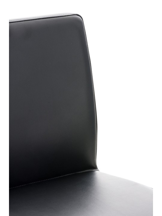 Juego de 2 taburetes de bar Cadiz piel sintética, negro Juego de 2 taburetes de bar Cadiz piel sintética, negro