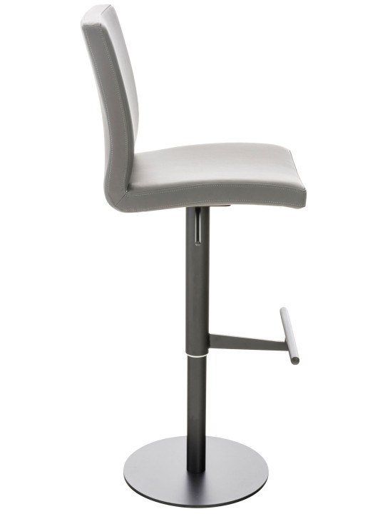 Juego de 2 taburetes de bar Cadiz piel sintética, gris Juego de 2 taburetes de bar Cadiz piel sintética, gris
