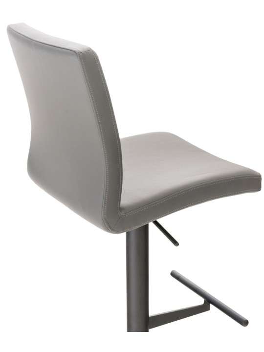 Juego de 2 taburetes de bar Cadiz piel sintética, gris Juego de 2 taburetes de bar Cadiz piel sintética, gris