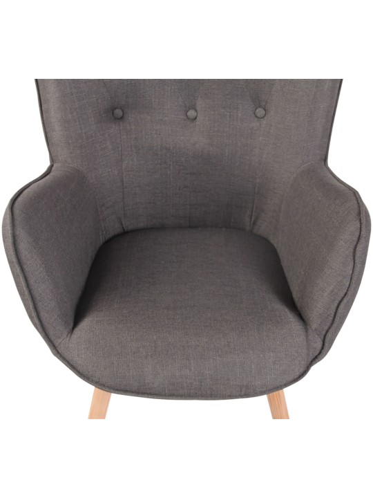 Tumbona Ashford tela natural, gris oscuro