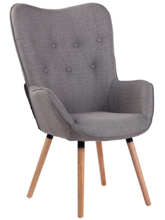 Tumbona Ashford tela natural, gris Tumbona Ashford tela natural, gris