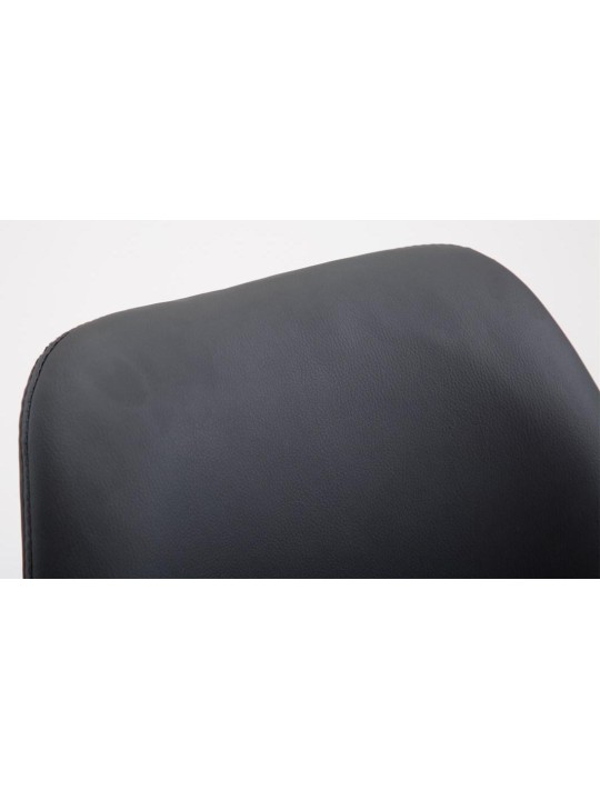 Juego de 2 taburetes de bar Cannes piel sintética Natura, negro