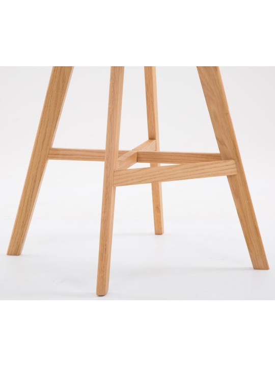 Juego de 2 taburetes de bar Cannes piel sintética natural, gris Juego de 2 taburetes de bar Cannes piel sintética natural, gris