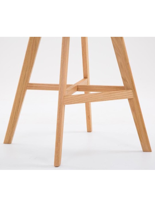 Juego de 2 taburetes de bar Cannes piel sintética natural, marrón Juego de 2 taburetes de bar Cannes piel sintética natural, marrón