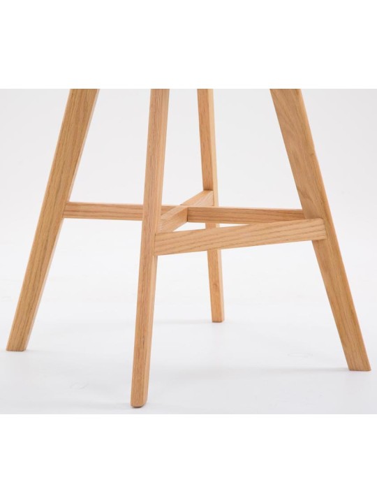 Juego de 2 taburetes de bar Cannes piel sintética natural, crema