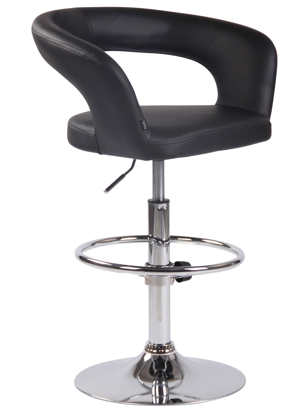 Taburete de bar Jaen piel sintética, negro