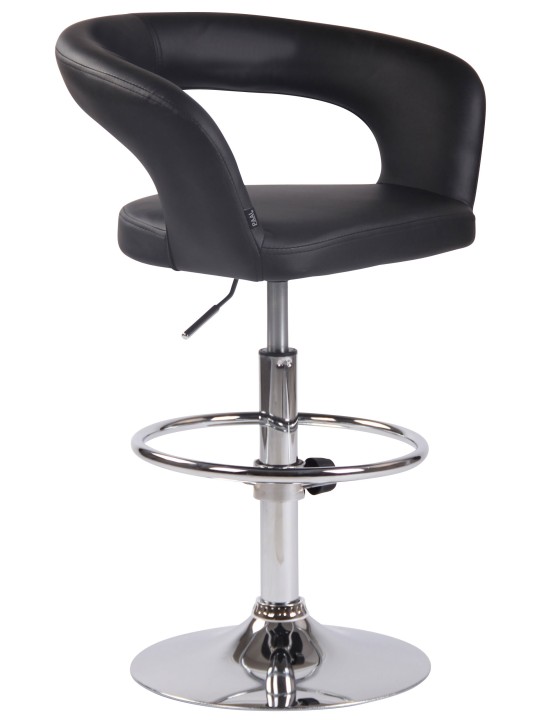 Taburete de bar Jaen piel sintética, negro